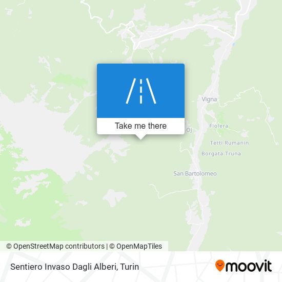 Sentiero Invaso Dagli Alberi map