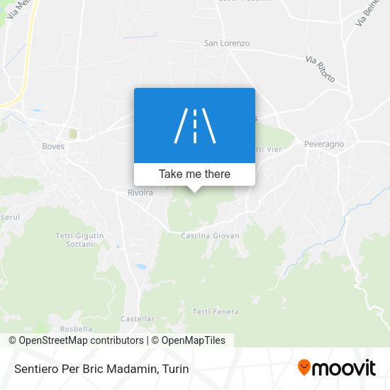 Sentiero Per Bric Madamin map