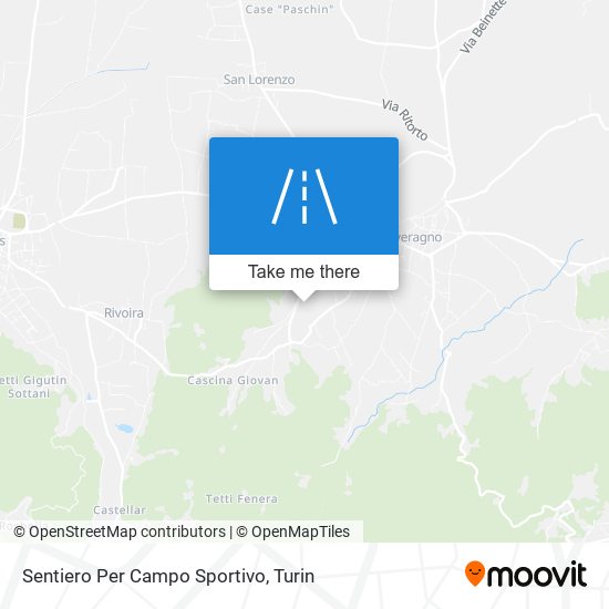Sentiero Per Campo Sportivo map