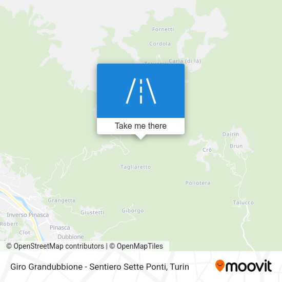 Giro Grandubbione - Sentiero Sette Ponti map