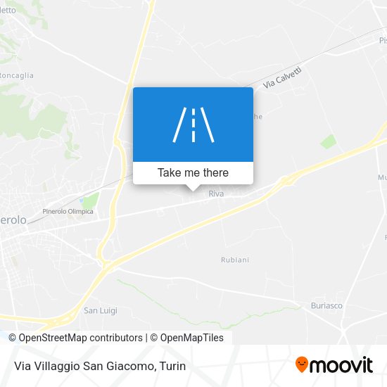 Via Villaggio San Giacomo map