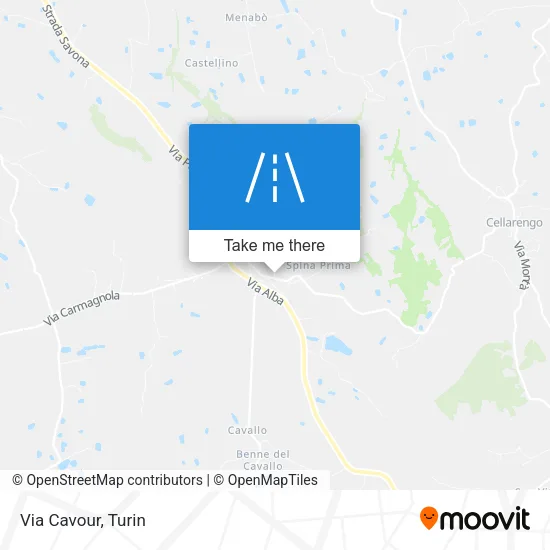 Via Cavour map