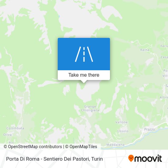 Porta Di Roma - Sentiero Dei Pastori map