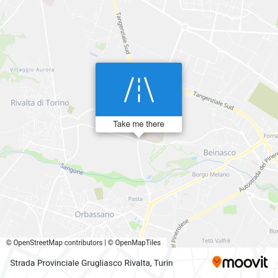 Strada Provinciale Grugliasco Rivalta map