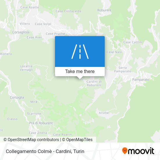 Collegamento Colmè - Cardini map