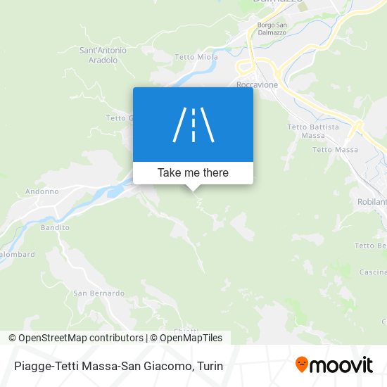 Piagge-Tetti Massa-San Giacomo map