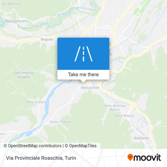 Via Provinciale Roaschia map
