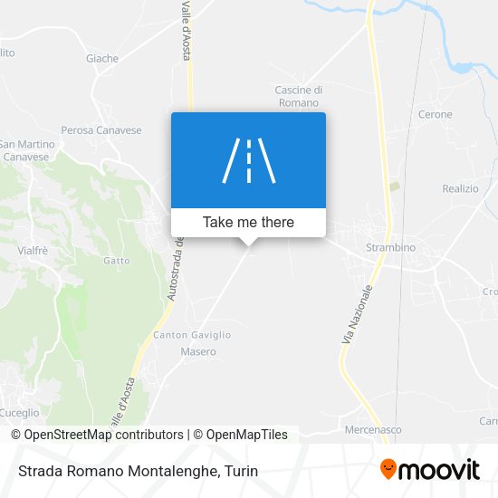 Strada Romano Montalenghe map