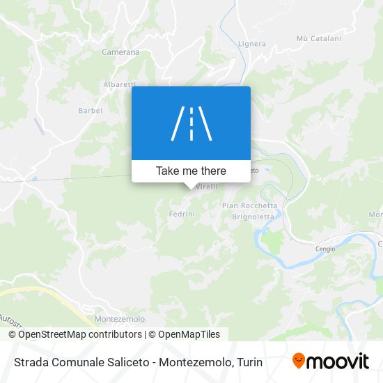 Strada Comunale Saliceto - Montezemolo map