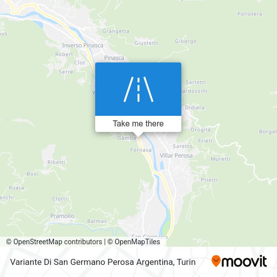Variante Di San Germano Perosa Argentina map