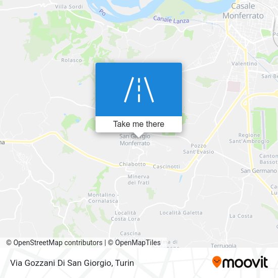 Via Gozzani Di San Giorgio map