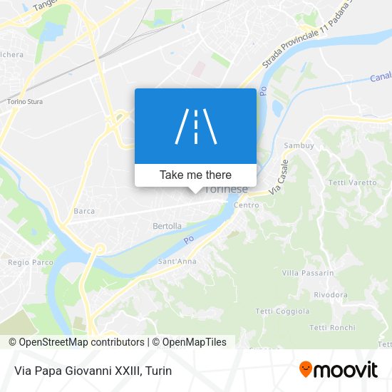 Via Papa Giovanni XXIII map