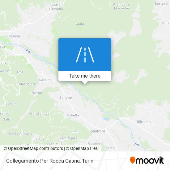 Collegamento Per Rocca Casna map