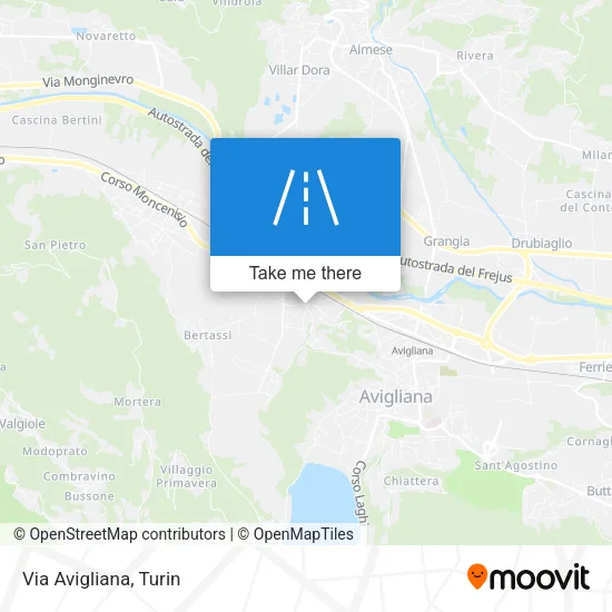 Via Avigliana map