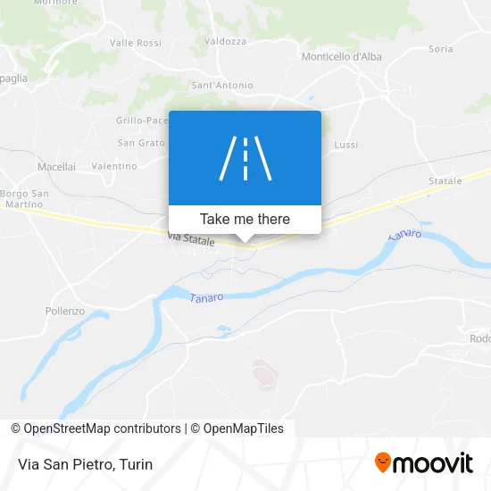 Via San Pietro map