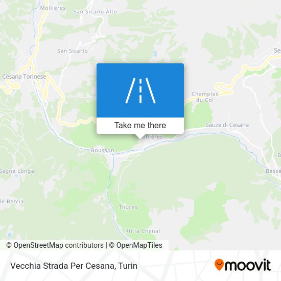 Vecchia Strada Per Cesana map