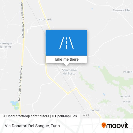 Via Donatori Del Sangue map