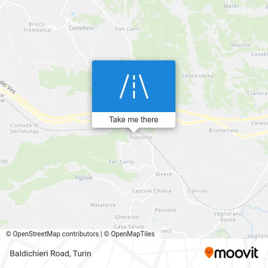 Baldichieri Road map