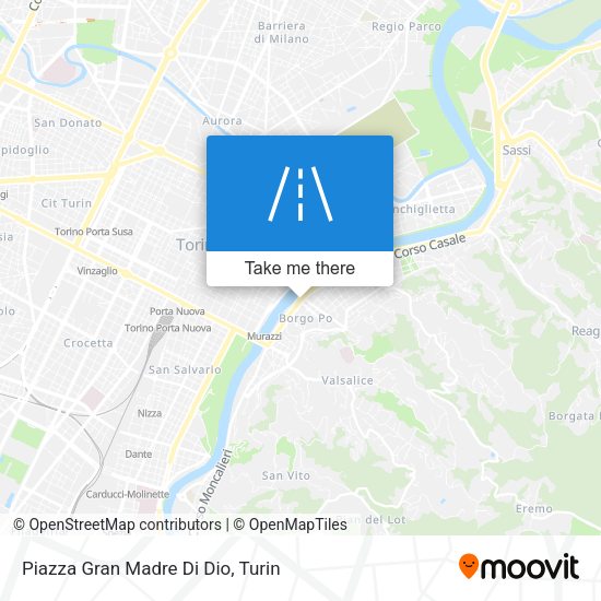 Piazza Gran Madre Di Dio map