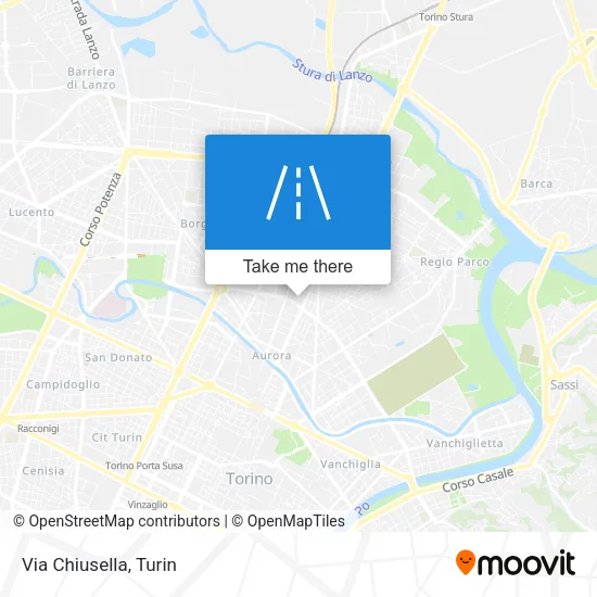 Chiusella Street map