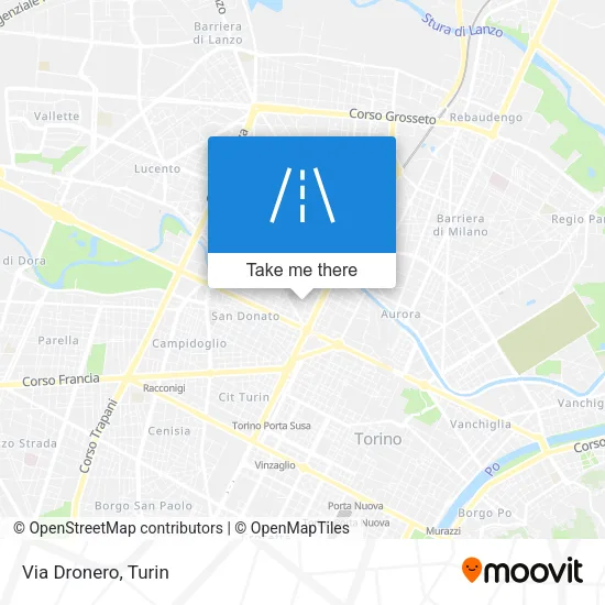 Via Dronero map
