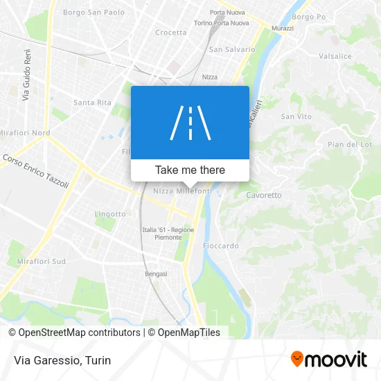 Via Garessio map