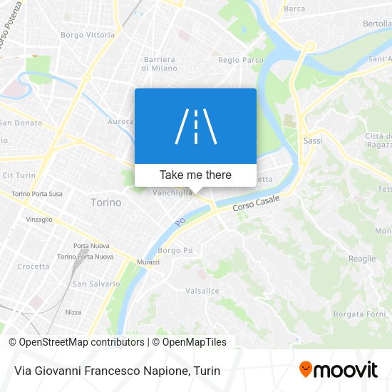 Via Giovanni Francesco Napione map