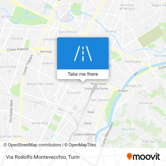Via Rodolfo Montevecchio map