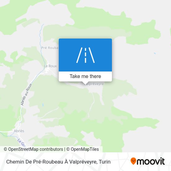 Chemin De Pré-Roubeau À Valpréveyre map