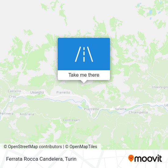 Ferrata Rocca Candelera map