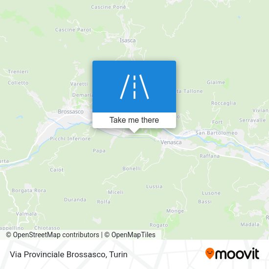 Via Provinciale Brossasco map