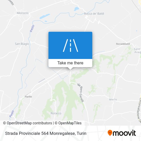 Strada Provinciale 564 Monregalese map
