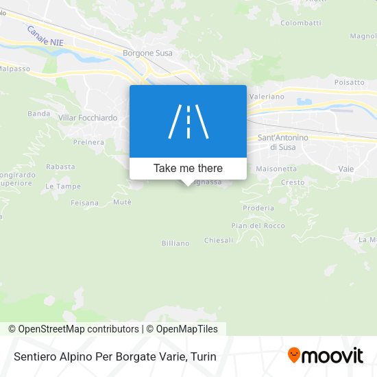 Sentiero Alpino Per Borgate Varie map