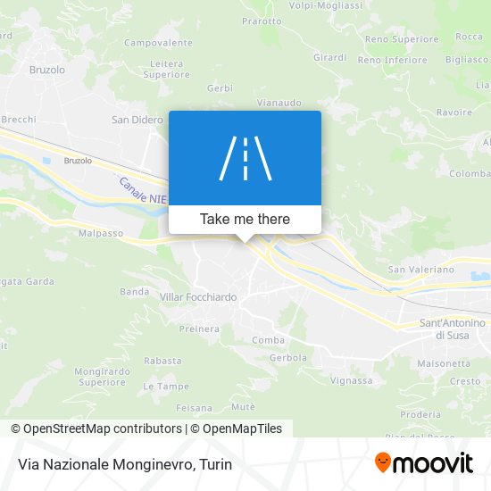 Via Nazionale Monginevro map