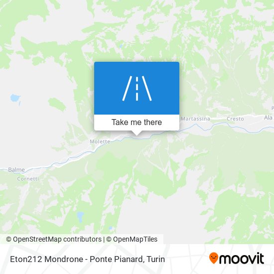 Eton212 Mondrone - Ponte Pianard map