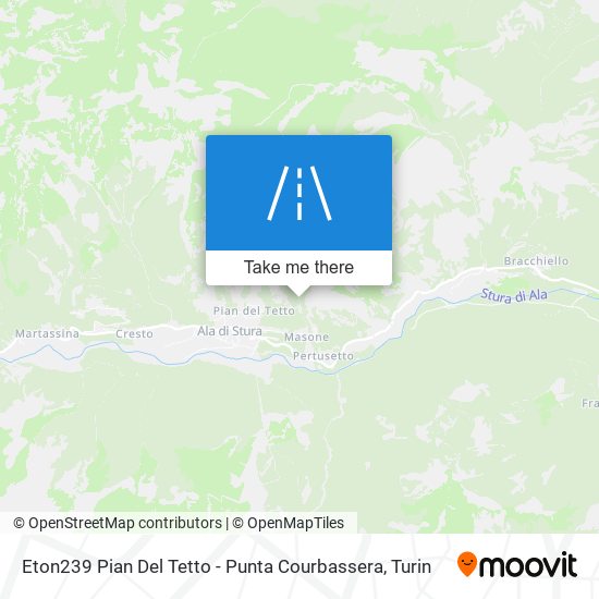 Eton239 Pian Del Tetto - Punta Courbassera map