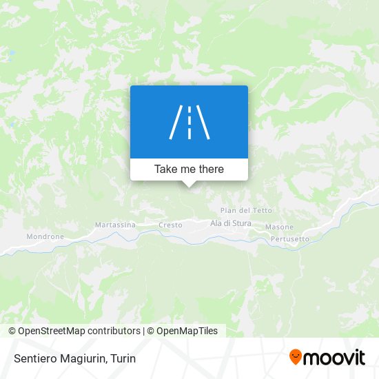 Sentiero Magiurin map