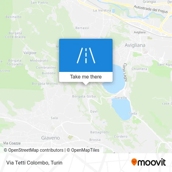 Tetti Colombo Street map