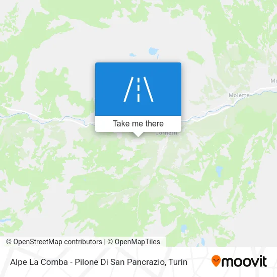 Alpe La Comba - Pilone Di San Pancrazio map