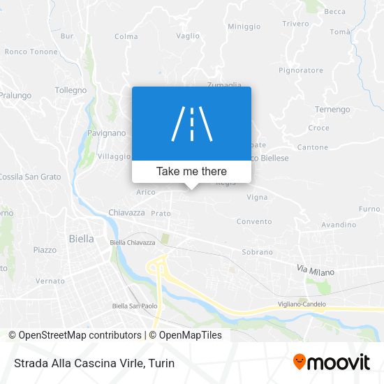 Strada Alla Cascina Virle map