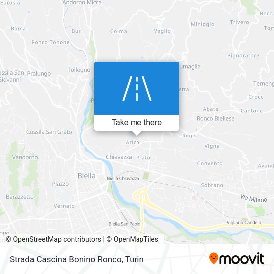 Strada Cascina Bonino Ronco map