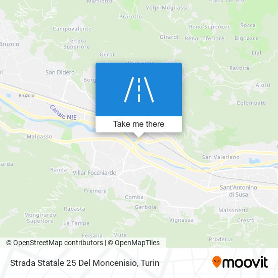 Strada Statale 25 Del Moncenisio map