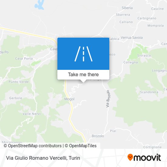 Via Giulio Romano Vercelli map