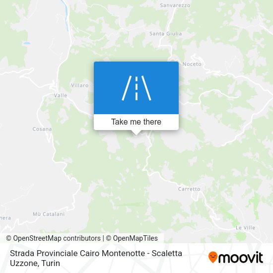 Strada Provinciale Cairo Montenotte - Scaletta Uzzone map