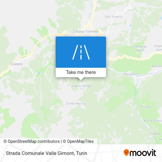 Strada Comunale Valle Gimont map