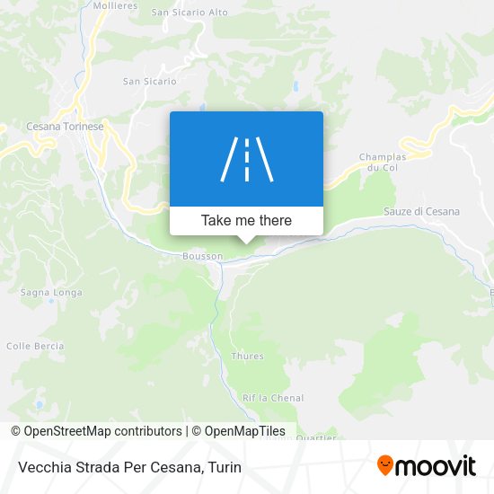 Vecchia Strada Per Cesana map