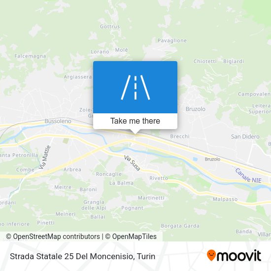 Strada Statale 25 Del Moncenisio map