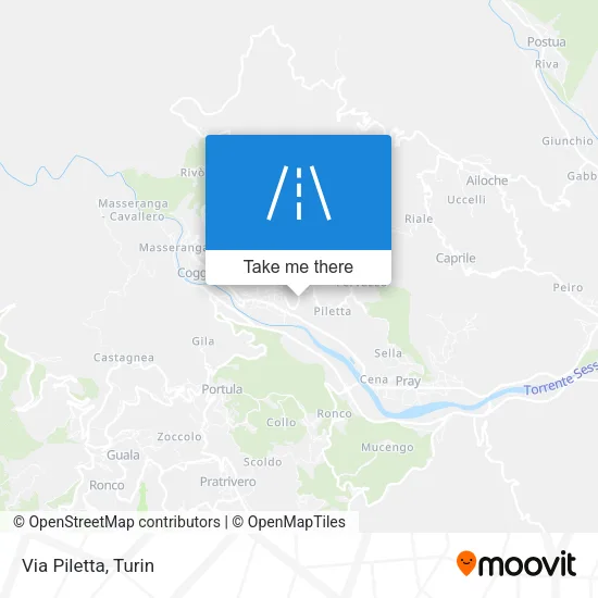 Via Piletta map