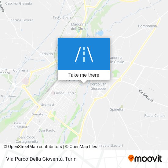 Via Parco Della Gioventù map