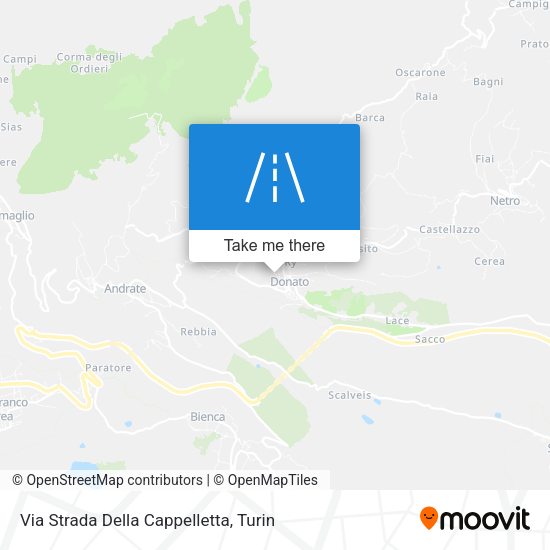 Via Strada Della Cappelletta map